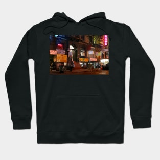 Lights of Chinatown urban street at night New York City Hoodie